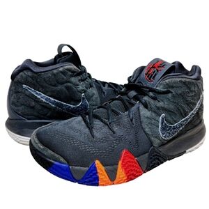 NIKE Kyrie 4 Year of the Monkey Sz 8 Black/Black-Multi-Color 943806-011